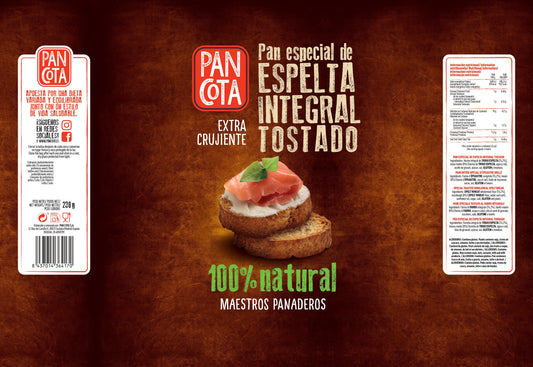 PAN ESPECIAL DE ESPELTA INTEGRAL TOSTADO (Oferta de 8 bolsas)
